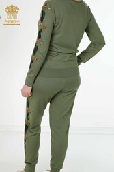 14GG Produced Viscose Elite Knitwear Tracksuit Suit Floral Embroidery Women's Clothing Manufacturer - 16528 | Real Textile - Thumbnail