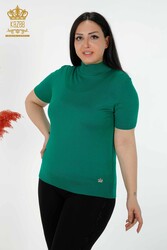 14GG Produced Viscose Elite Knitwear Ropa de mujer con cuello alzado - 16168 | Textiles reales - Thumbnail