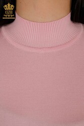 14GG Produced Viscose Elite Knitwear Ropa de mujer con cuello alzado - 16168 | Textiles reales - Thumbnail