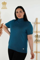 14GG Produced Viscose Elite Knitwear Ropa de mujer con cuello alzado - 16168 | Textiles reales - Thumbnail