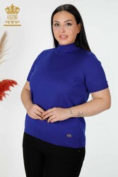 14GG Produced Viscose Elite Knitwear Ropa de mujer con cuello alzado - 16168 | Textiles reales - Thumbnail