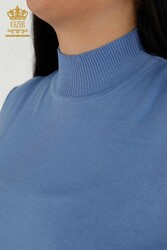 14GG Produced Viscose Elite Knitwear Ropa de mujer con cuello alzado - 16168 | Textiles reales - Thumbnail