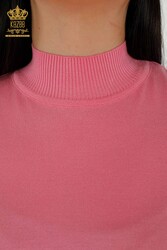 14GG Produced Viscose Elite Knitwear Ropa de mujer con cuello alzado - 16168 | Textiles reales - Thumbnail