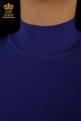 14GG Produced Viscose Elite Knitwear Ropa de mujer con cuello alzado - 16168 | Textiles reales - Thumbnail