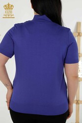 14GG Produced Viscose Elite Knitwear Ropa de mujer con cuello alzado - 16168 | Textiles reales - Thumbnail