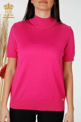 14GG Produced Viscose Elite Knitwear Ropa de mujer con cuello alzado - 16168 | Textiles reales - Thumbnail