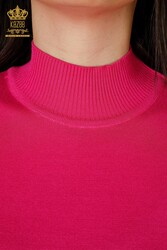 14GG Produced Viscose Elite Knitwear Ropa de mujer con cuello alzado - 16168 | Textiles reales - Thumbnail