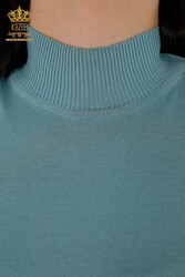 14GG Produced Viscose Elite Knitwear Standing Collar Women's Clothing - 16168 | Real Textile - Thumbnail