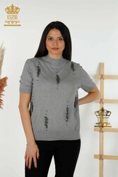 14GG Produced Viscose Elite Knitwear Fabricante de ropa de mujer con cuello alto - 16929 | Textiles reales - Thumbnail