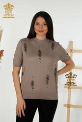 14GG Produced Viscose Elite Knitwear Fabricante de ropa de mujer con cuello alto - 16929 | Textiles reales - Thumbnail