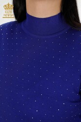 14GG Produced Viscose Elite Knitwear Standing Collar Women's Clothing Manufacturer - 30014 | Real Textile - Thumbnail