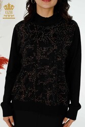 14GG Produced Viscose Elite Knitwear - Stone Embroidered - Women's Clothing Manufacturer - 30008 | Real Textile - Thumbnail
