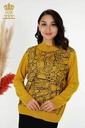 14GG Produced Viscose Elite Knitwear - Stone Embroidered - Women's Clothing Manufacturer - 30008 | Real Textile - Thumbnail