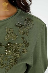 14GG Produced Viscose Elite Knitwear Stone Embroidered Women's Clothing Manufacturer - 16849 | Real Textile - Thumbnail