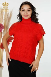 14GG Produced Viscose Elite Knitwear Sweater Stone Embroidered Women's Clothing Manufacturer - 30097 | Real Textile - Thumbnail