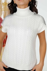 14GG Produced Viscose Elite Knitwear Sweater Piedra bordada Fabricante de ropa de mujer - 30097 | Textiles reales - Thumbnail