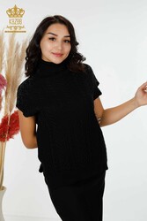 14GG Produced Viscose Elite Knitwear Sweater Piedra bordada Fabricante de ropa de mujer - 30097 | Textiles reales - Thumbnail