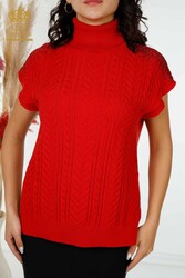 14GG Produced Viscose Elite Knitwear Sweater Piedra bordada Fabricante de ropa de mujer - 30097 | Textiles reales - Thumbnail