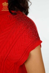 14GG Produced Viscose Elite Knitwear Sweater Piedra bordada Fabricante de ropa de mujer - 30097 | Textiles reales - Thumbnail