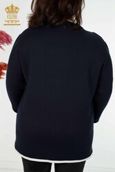 14GG produit un cardigan en tricot viscose Elite avec bouton perlé Fabricant de vêtements pour femmes - 30148 | Vrai textile - Thumbnail