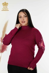 14GG Produit Viscose Elite Knitwear Col montant Fabricant de vêtements pour femmes - 30014 | Vrai textile - Thumbnail