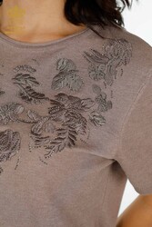 14GG Product Viscose Elite Knitwear Stone Brodé Fabricant de vêtements pour femmes - 16849 | Vrai textile - Thumbnail