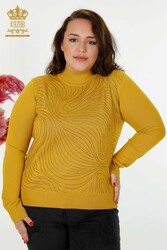 14GG Produit Viscose Elite Knitwear Stone Brodé Fabricant de vêtements pour femmes - 30018 | Vrai textile - Thumbnail