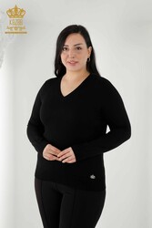 14GG Produit Viscose Elit Knitwear Basic Logo Vêtements pour femmes - 30181 | Vrai textile - Thumbnail