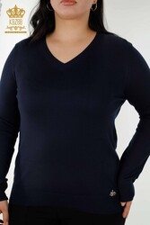 14GG Produit Viscose Elit Knitwear Basic Logo Vêtements pour femmes - 30181 | Vrai textile - Thumbnail