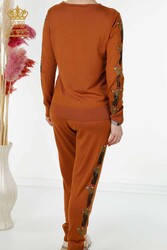 14GG Produit Viscose Elite Knitwear Survêtement Costume Broderie florale Fabricant de vêtements pour femmes - 16528 | Vrai textile - Thumbnail
