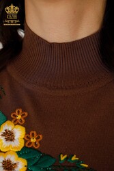 14GG Product Viscose Elite Knitwear Floral Broderie Fabricant de vêtements pour femmes - 16811 | Vrai textile - Thumbnail