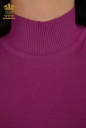 14GG Producted Viscose Elite Knitwear Col montant Vêtements pour femmes - 16168 | Vrai textile - Thumbnail