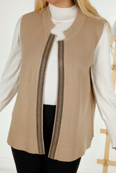 14GG a produit un cardigan en tricot en viscose Elite brodé en pierre Fabricant de vêtements pour femmes - 30606 | Vrai textile - Thumbnail