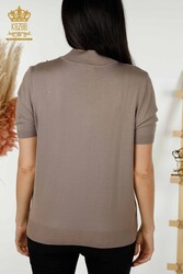 14GG Product Viscose Elite Knitwear Col montant Fabricant de vêtements pour femmes - 16929 | Vrai textile - Thumbnail