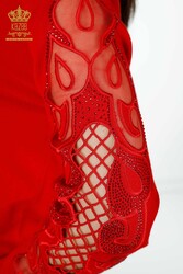 14GG Produit Viscose Elite Knitwear Tulle Détaillé Fabricant de vêtements pour femmes - 30021 | Vrai textile - Thumbnail