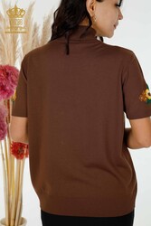 14GG produziert Viskose Elite Strickwaren Blumenstickerei Damenbekleidung Hersteller - 16811 | Echtes Textil - Thumbnail