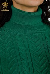 14GG Produzierter Viskose-Elite-Strickpullover. Steinbestickter Damenbekleidungshersteller - 30097 | Echtes Textil - Thumbnail