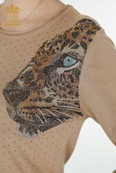 14GG Produzierter Viskose-Elite-Strickanzug-Trainingsanzug mit Tigermuster, Hersteller von Damenbekleidung - 16525 | Echtes Textil - Thumbnail