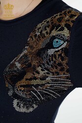 14GG Produzierter Viskose-Elite-Strickanzug-Trainingsanzug mit Tigermuster, Hersteller von Damenbekleidung - 16525 | Echtes Textil - Thumbnail