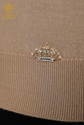 14GG Produced Viscose Elit Knitwear Basic Logo Damenbekleidung - 30181 | Echtes Textil - Thumbnail