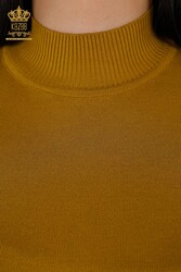14GG Produzierte Viskose-Elite-Strickwaren mit Stehkragen für Damen – 16168 | Echtes Textil - Thumbnail