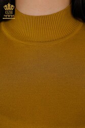 14GG Produzierte Viskose-Elite-Strickwaren mit Stehkragen für Damen – 16168 | Echtes Textil - Thumbnail