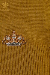 14GG Produzierte Viskose-Elite-Strickwaren mit Stehkragen für Damen – 16168 | Echtes Textil - Thumbnail