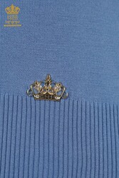 14GG Produzierte Viskose-Elite-Strickwaren mit Stehkragen für Damen – 16168 | Echtes Textil - Thumbnail