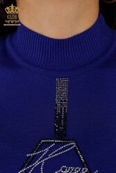 14GG Produzierte Viskose-Elite-Strickwaren - Steinbestickt - Amerikanisches Modell - Damenbekleidung - 16639 | Echtes Textil - Thumbnail