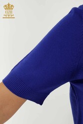 14GG Produzierte Viskose-Elite-Strickwaren - Steinbestickt - Amerikanisches Modell - Damenbekleidung - 16639 | Echtes Textil - Thumbnail