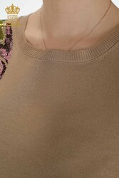 14GG Произведено Элитная вискоза Трикотаж - Круглый вырез - Женская одежда - 16939 | Настоящий текстиль - Thumbnail
