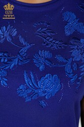 14GG Производство вискозного элитного трикотажа Производитель женской одежды с вышивкой камнем - 16849 | Настоящий текстиль - Thumbnail