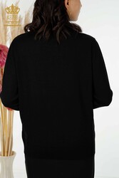 14GG Произведенная Вискоза Элит Трикотаж - Вышивка Камнем - Производитель женской одежды - 30008 | Настоящий текстиль - Thumbnail