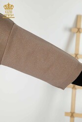 14GG Произведенный вискозный элитный трикотаж Кардиган с карманами Детальный производитель женской одежды - 30047 | Настоящий текстиль - Thumbnail